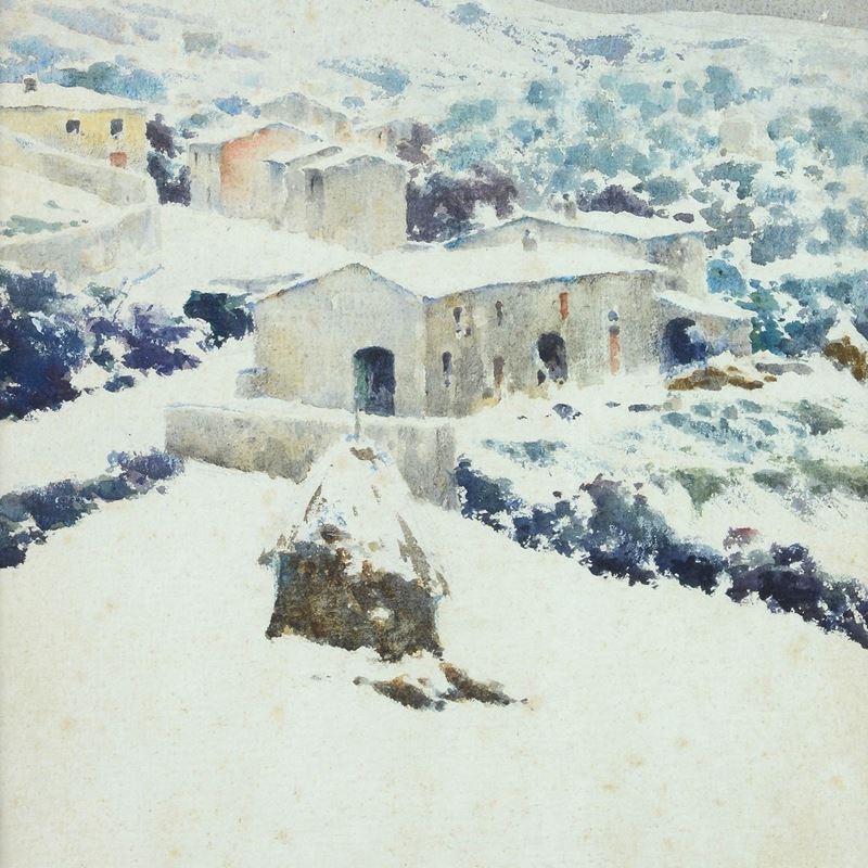 Adolfo Tommasi - Nevicata a Castelnuovo della Misericordia