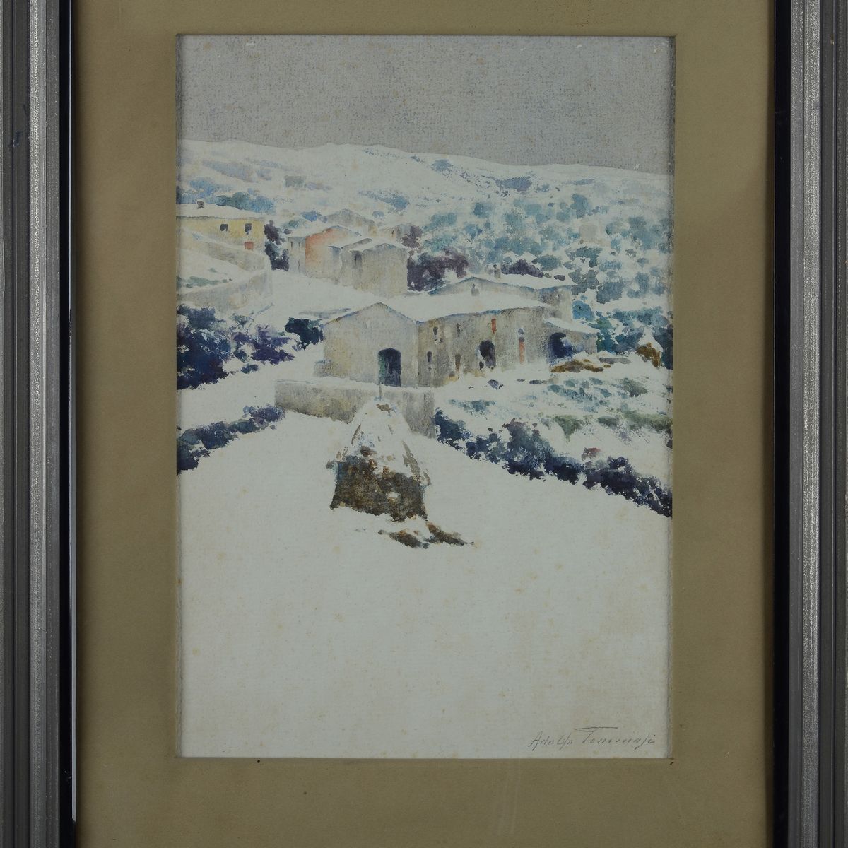 Adolfo Tommasi - Nevicata a Castelnuovo della Misericordia