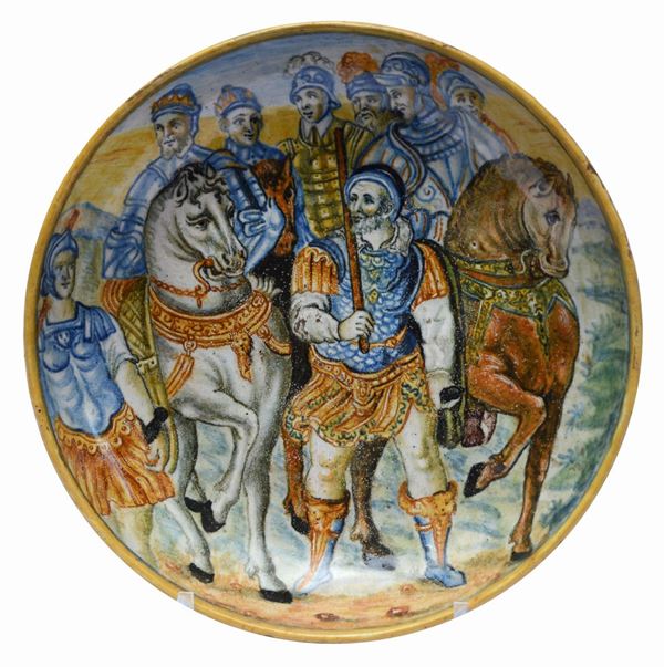 Coppa in maiolica