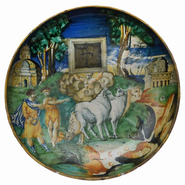 Coppa in maiolica