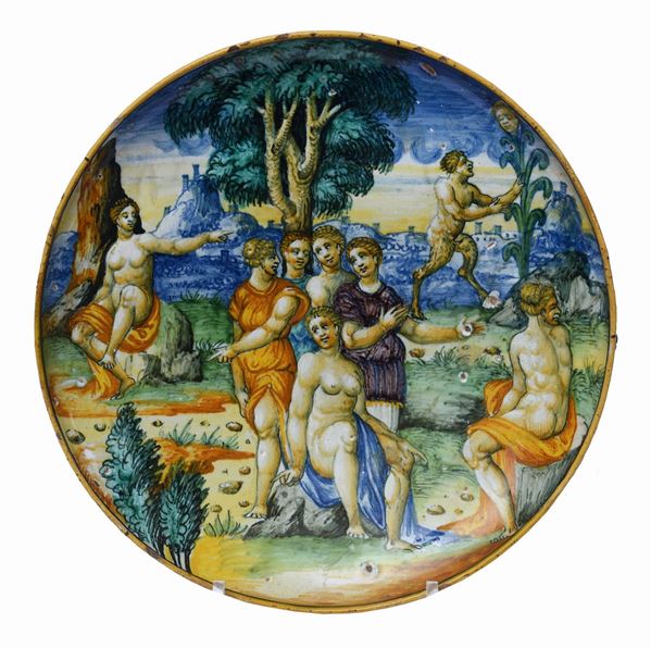 Alzatina in maiolica