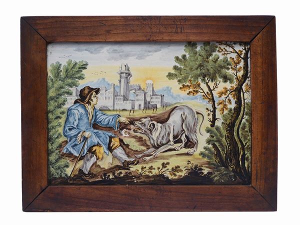 Piatto in maiolica