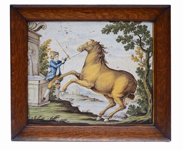 Placca in maiolica