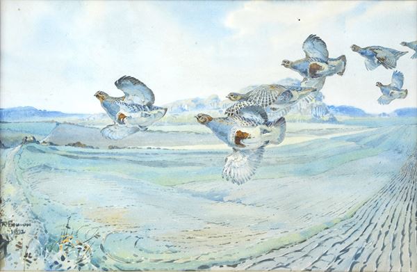 Eric Arnold Roberts Ennion - Partridges in flight