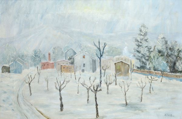Angelo Del Bon - Landscape with snow
