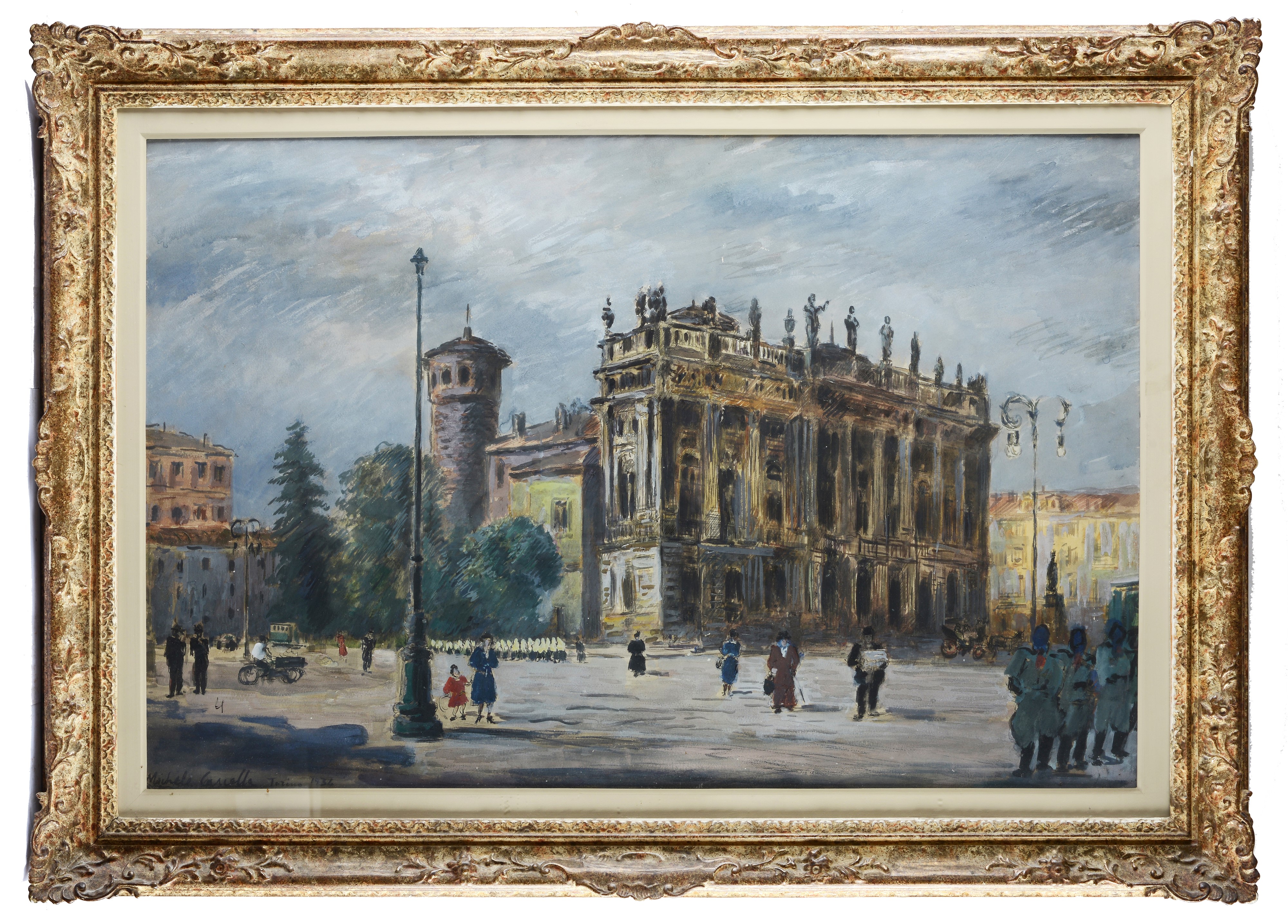 Michele Cascella - Piazza Castello a Torino