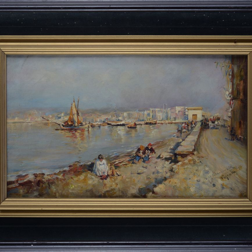 G. M. Krassenzko - Veduta del Porto a Napoli