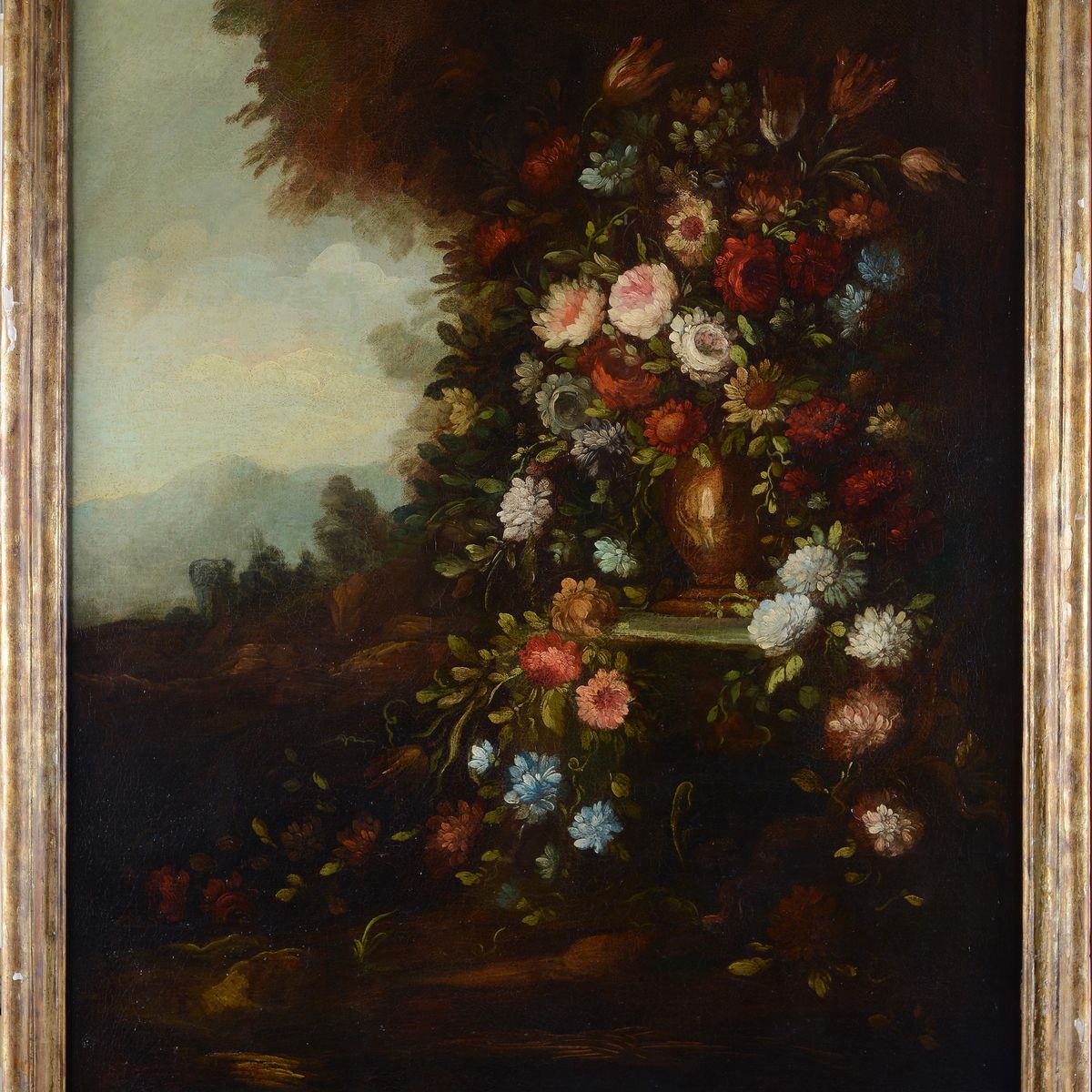 Scuola Fiamminga, XVIII Sec. - Natura Morta con Vaso di Fiori