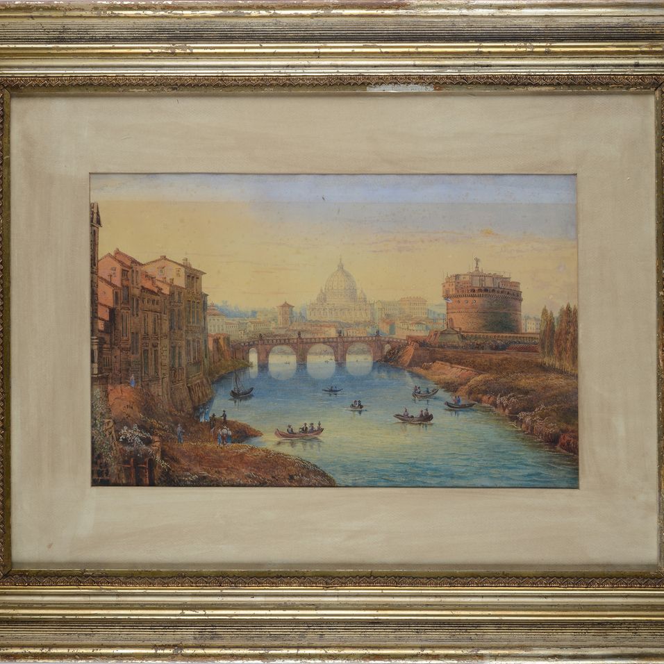 Attr. a Gaspar Van Wittel - Sul Lungo Tevere