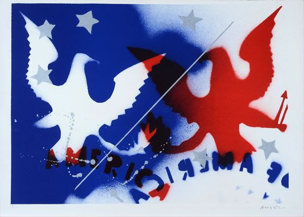Franco Angeli : Senza titolo  - Litografia - Asta GRAFICA ED EDIZIONI - Galleria Pananti Casa d'Aste