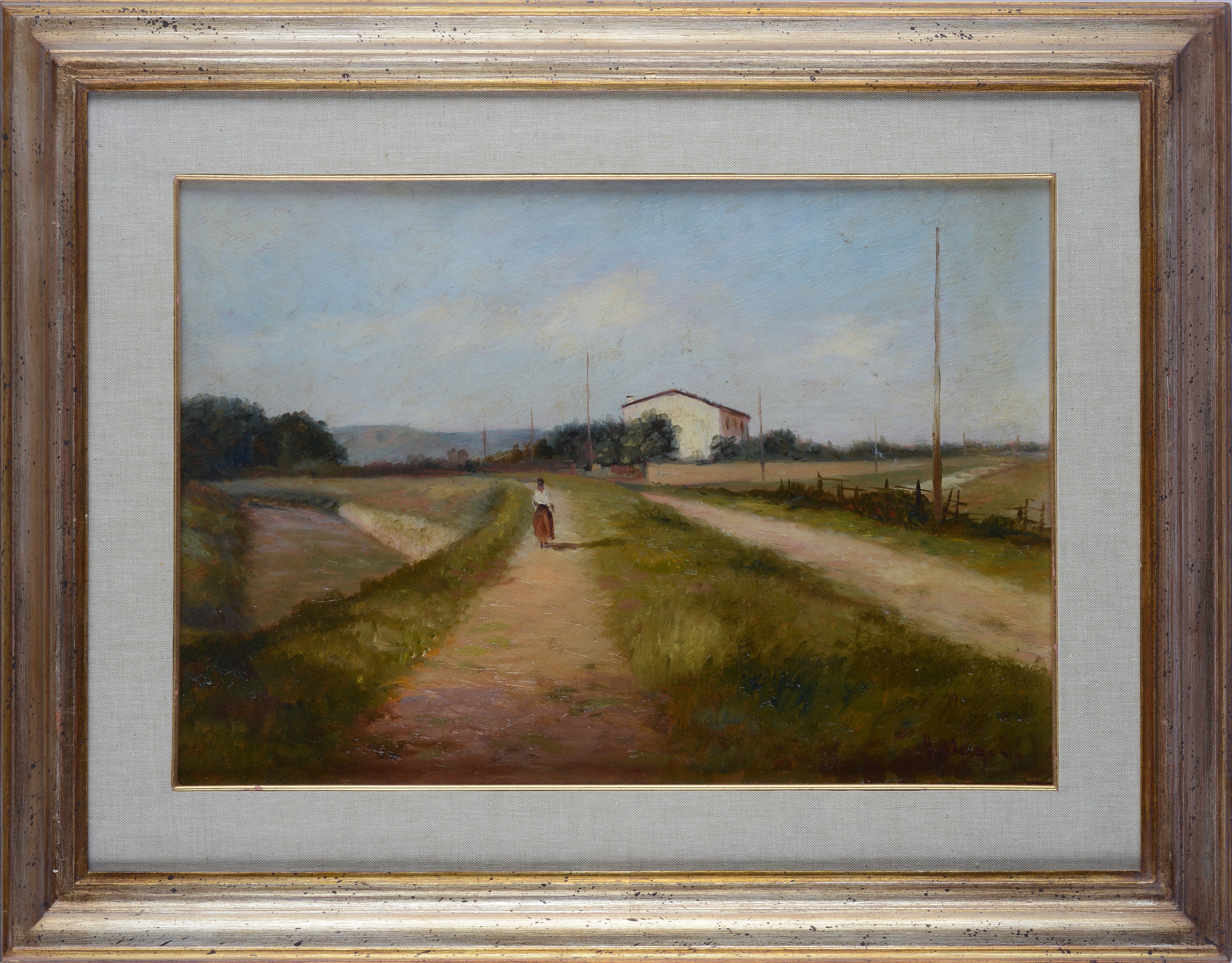 Fausto Magni - Paesaggio con Casa sullo Sfondo