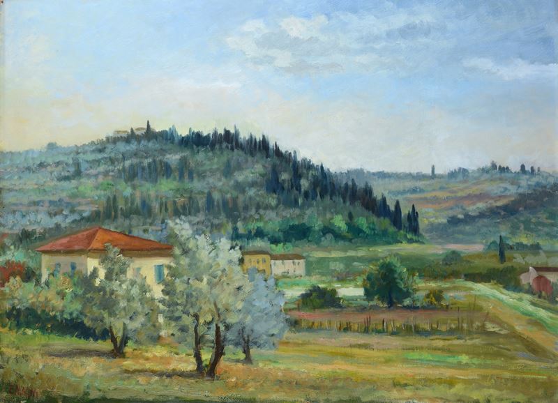 Fausto Magni - Paesaggio con Ulivi