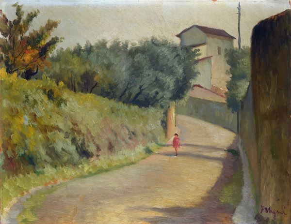 Fausto Magni - Road with figure