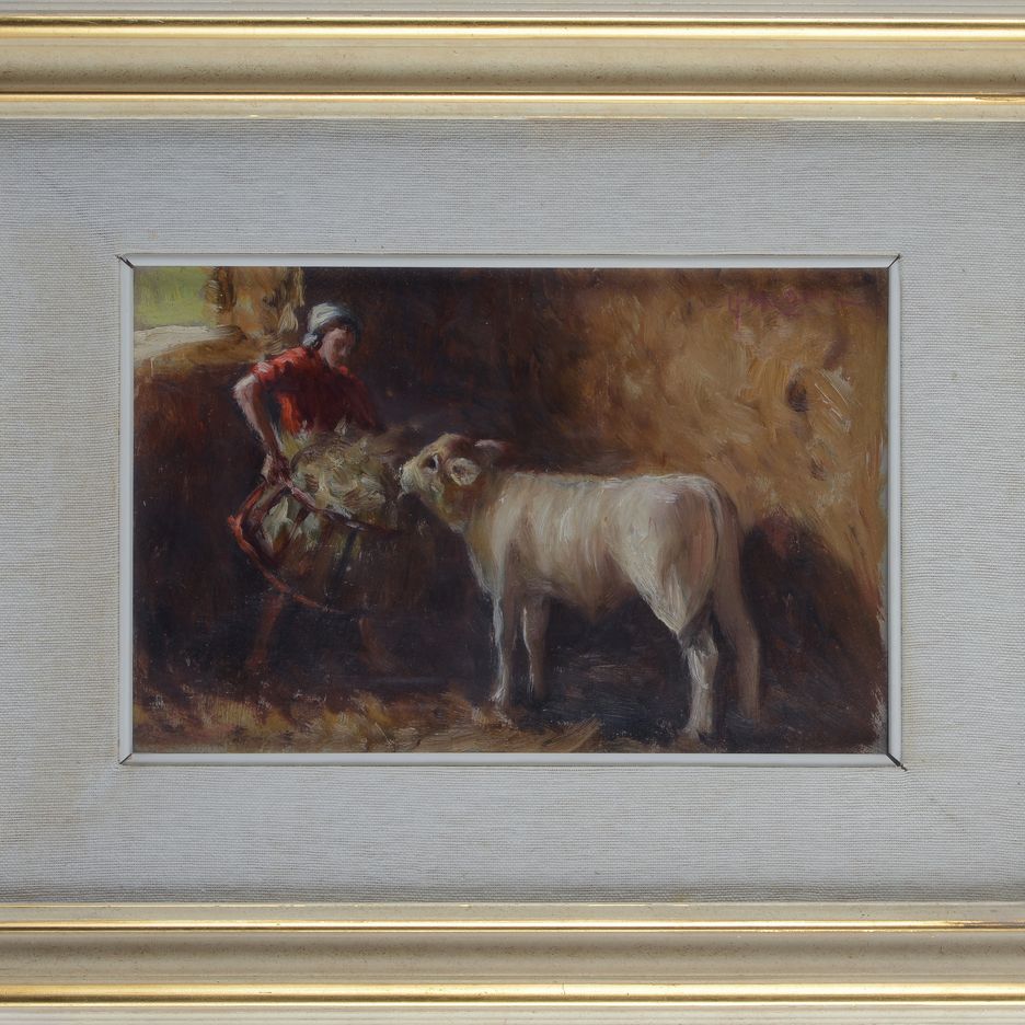 Giuseppe Magni - Contadina con Vitellino