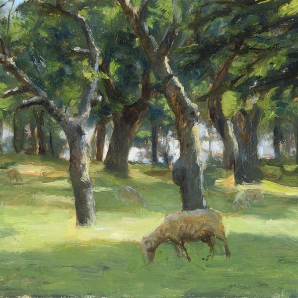 Giuseppe Magni - Landscape with sheep