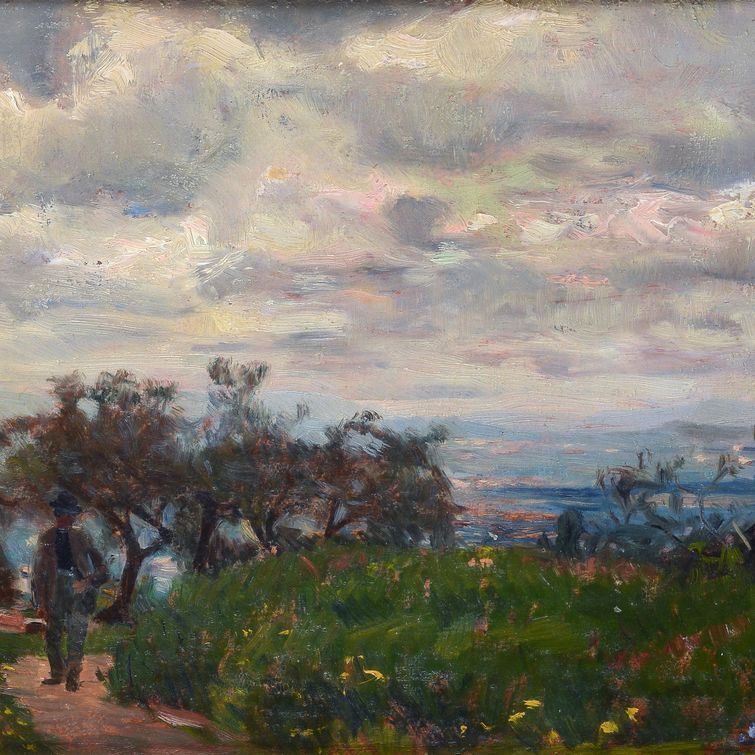 Ruggero Focardi - Paesaggio con Mulattiera