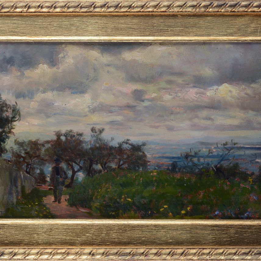 Ruggero Focardi - Paesaggio con Mulattiera