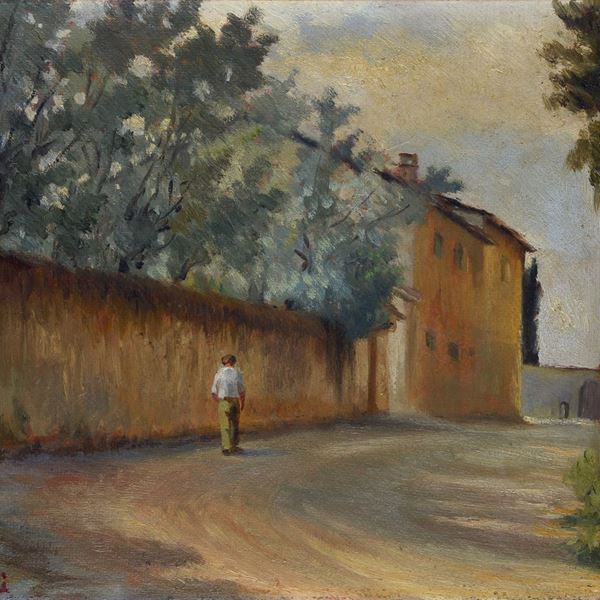 Fausto Magni - Road with figure