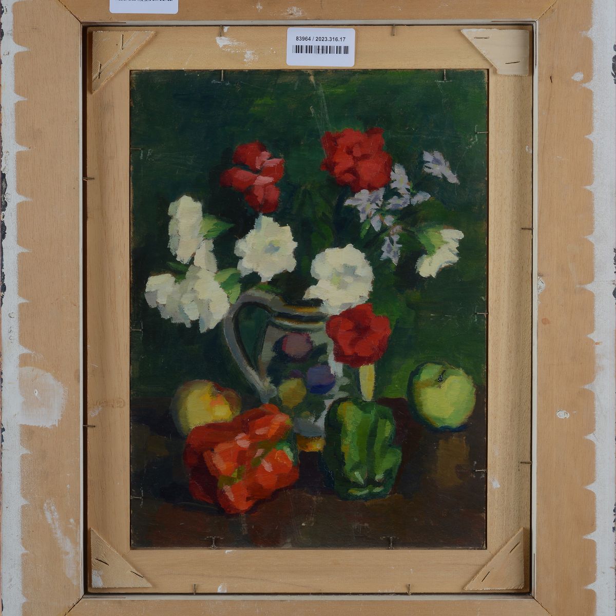 Anonimo, XX Sec. - Ritratto di Ragazzo (fronte) - Vaso di Fiori (verso)