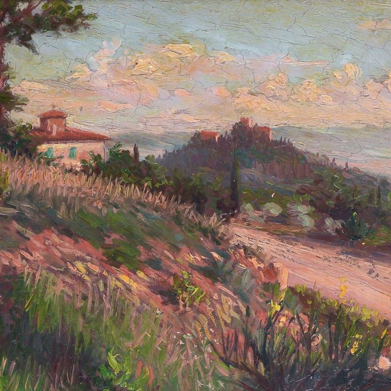 Piero Focardi - Paesaggio con Casa