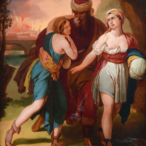 Anonimo, XIX sec. - Lot and daughters