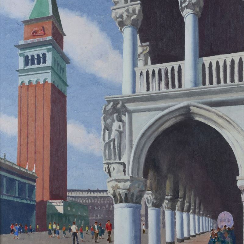 Ugo Celada da Virgilio - Scorcio di Piazza San Marco dalla Piazzetta