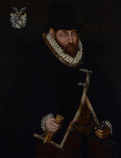 Ritratto di Nobiluomo con Blasone Araldico