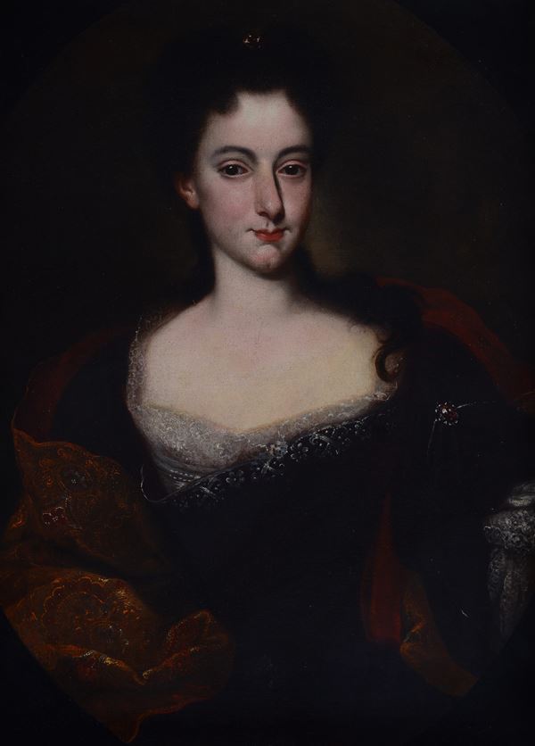 Scuola Francese, XVIII sec. - Portrait of a young noblewoman