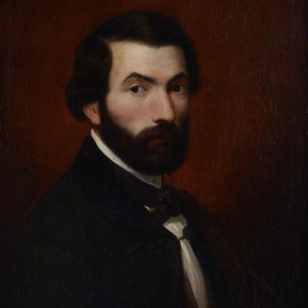 Scuola Europea, XIX sec. - Portrait of young man with beard