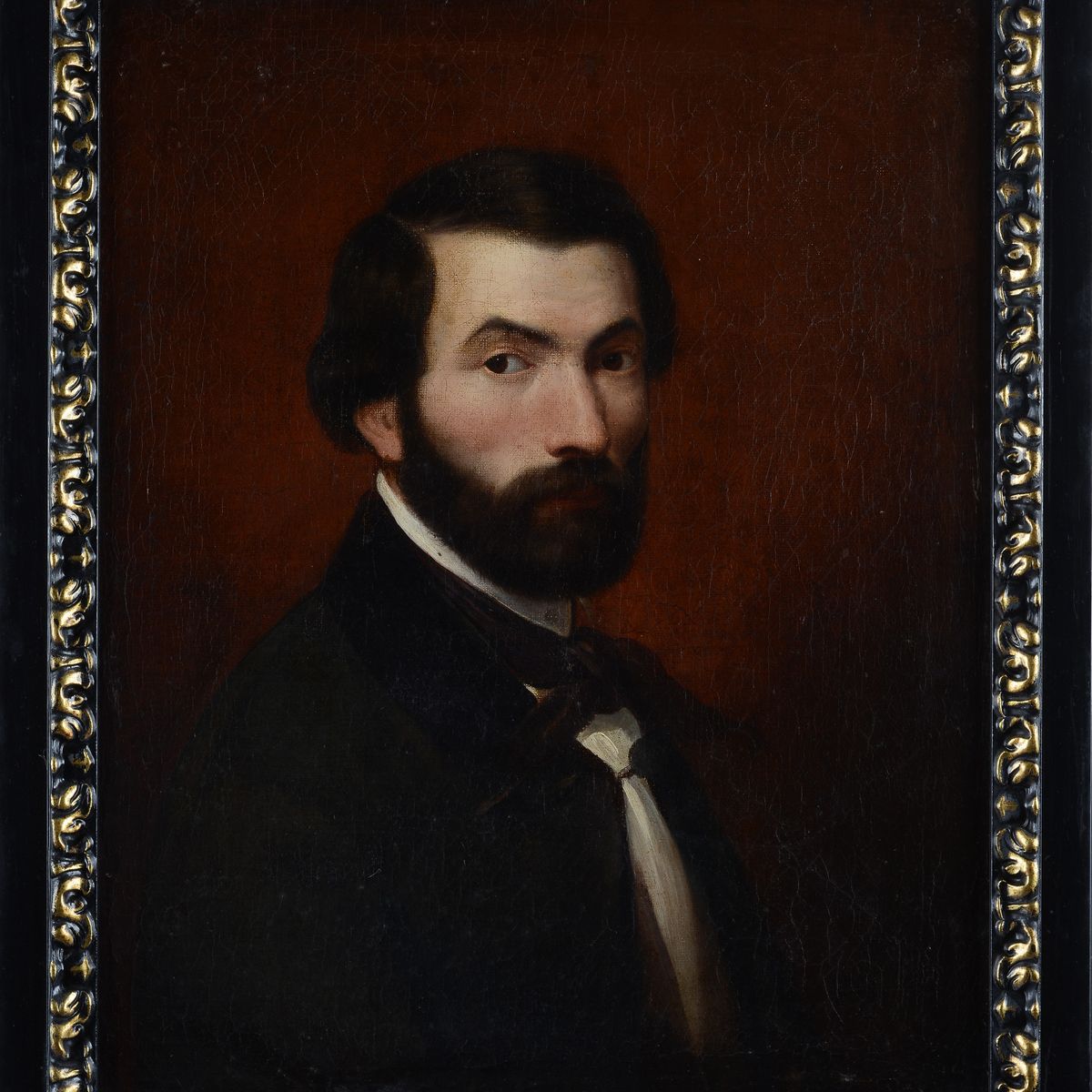 Scuola Europea, XIX Sec. - Ritratto di Giovane Uomo con Barba