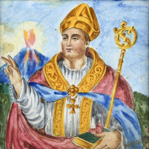San Gennaro con il Vesuvio