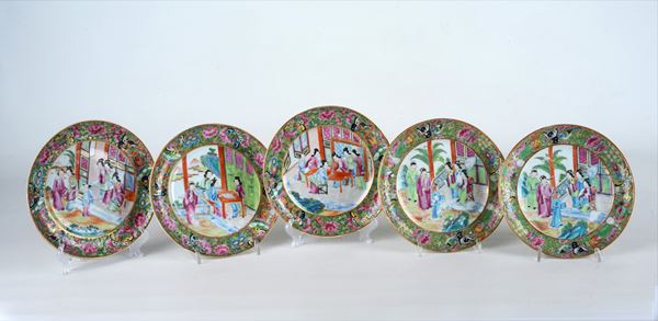 Cinque piatti  - Auction ANTIQUES - Galleria Pananti Casa d'Aste