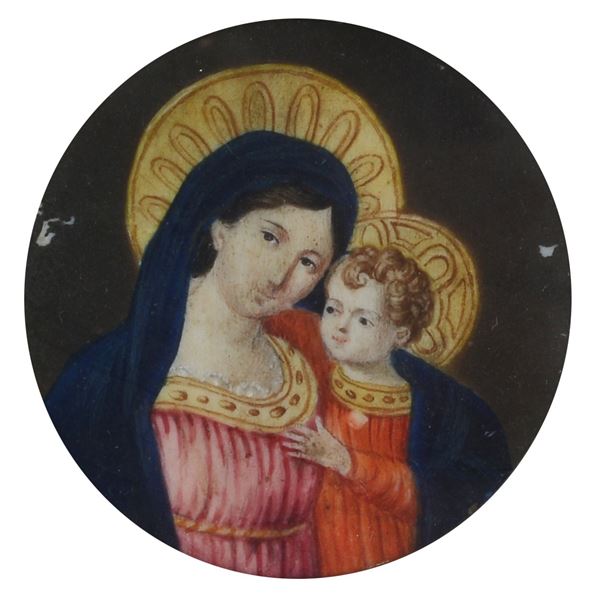 Scuola Italiana, XIX sec. - Madonna con Bambino