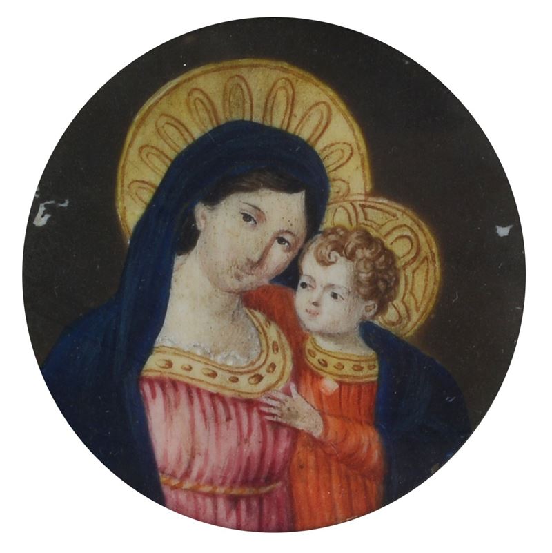Scuola Italiana, XIX Sec. - Madonna con Bambino