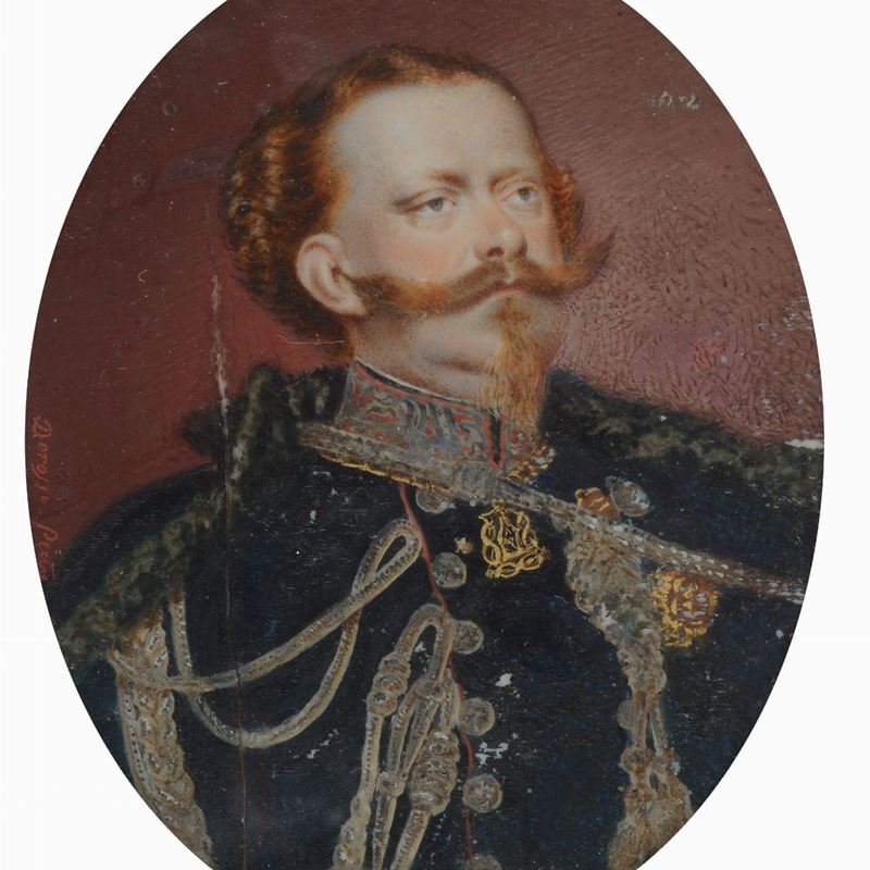 Scuola Italiana, XIX Sec. - Vittorio Emanuele II Re D'italia