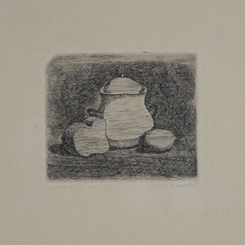 Giorgio Morandi - Natura Morta con Zuccheriera, Limone e Pane