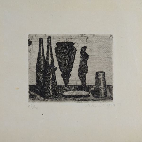 Giorgio Morandi - Still life with figurine