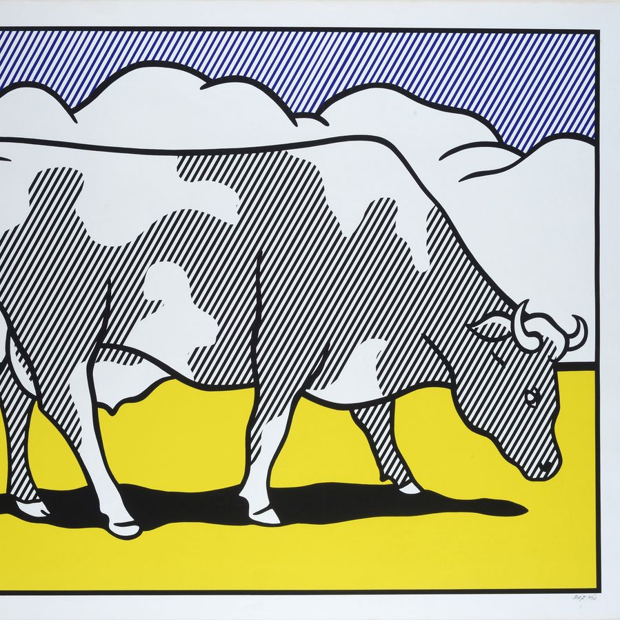 Roy Lichtenstein - Cow Tryptich (cow Going Abstract)
