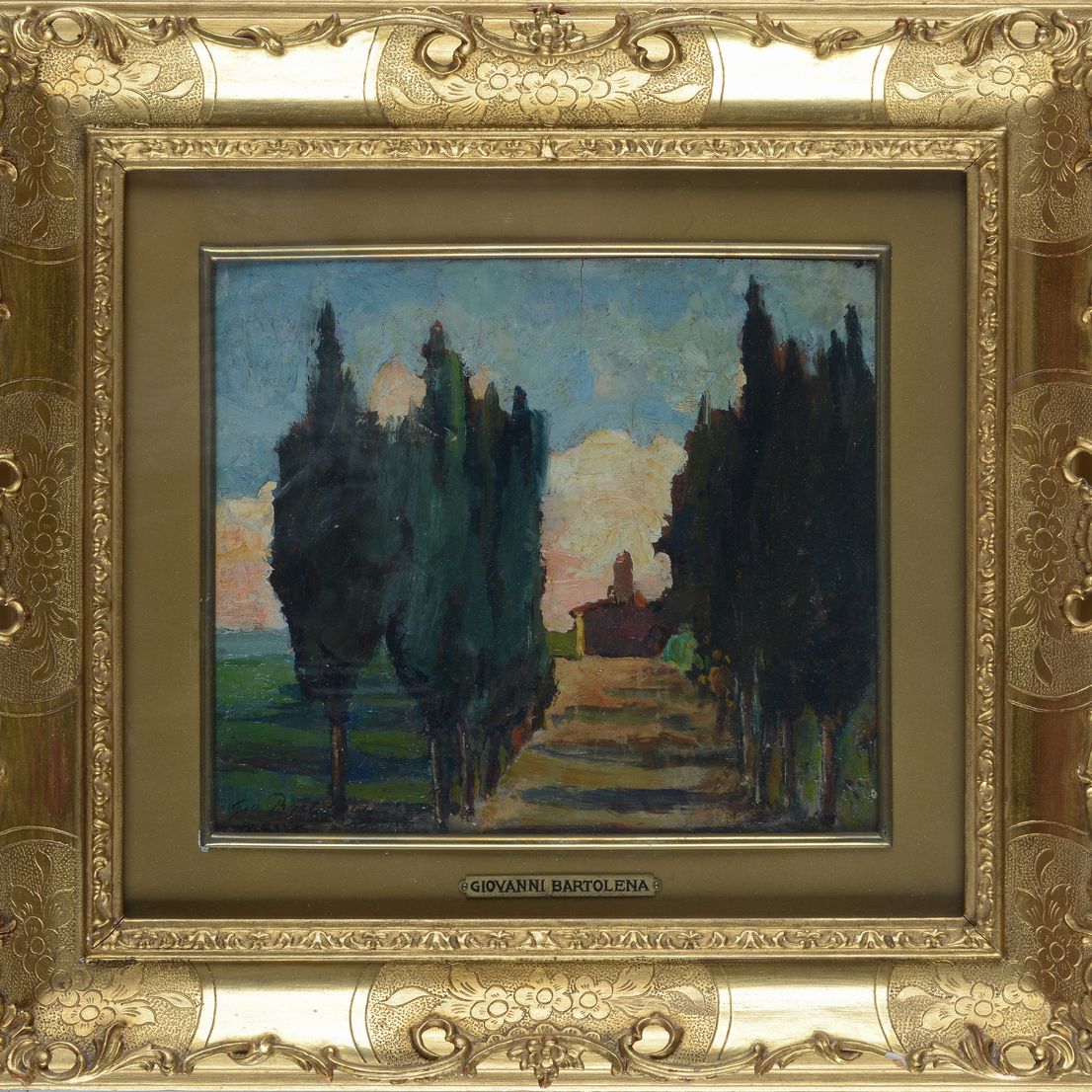 Giovanni Bartolena - Strada con Cipressi e Casolare