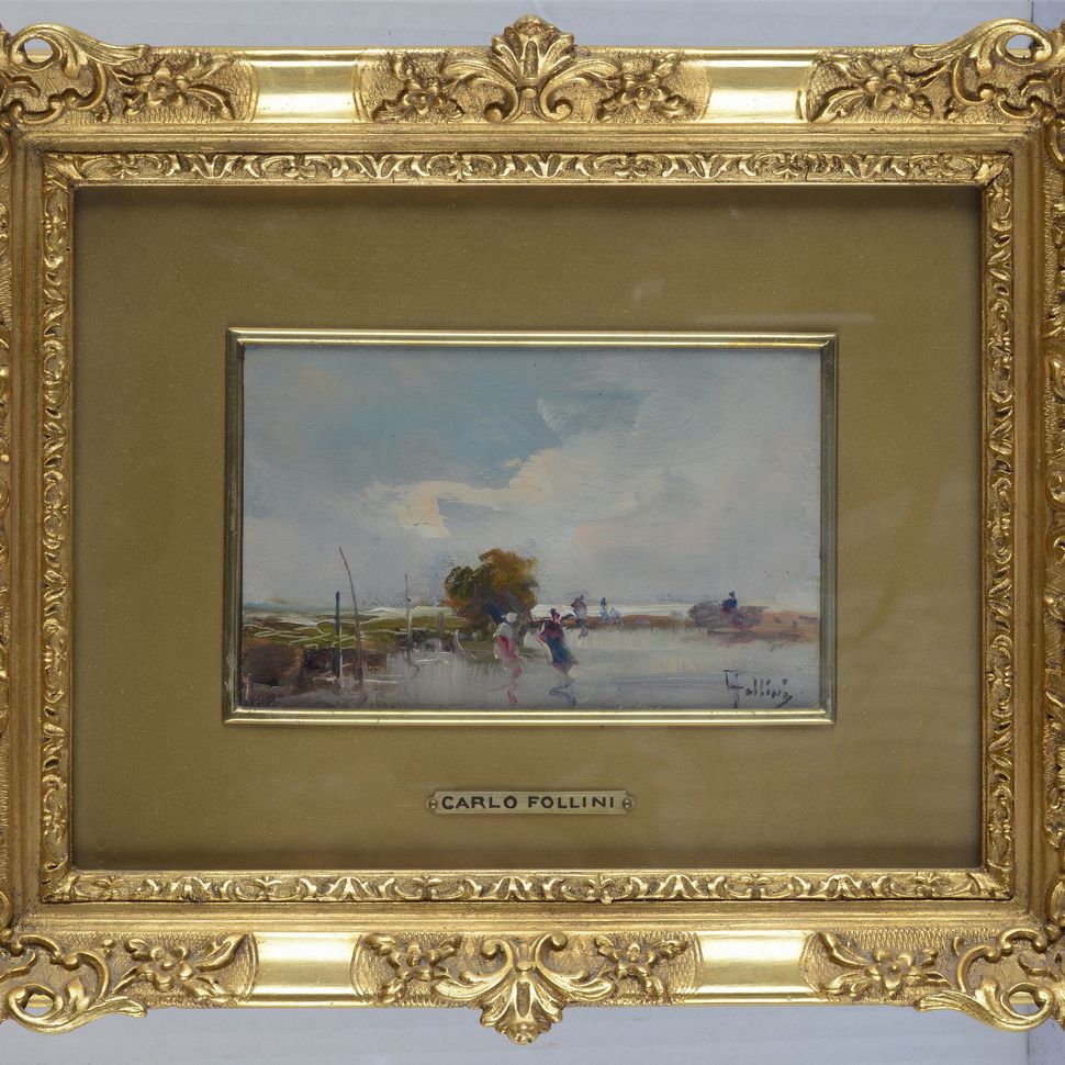 Carlo Follini - Figure in Laguna