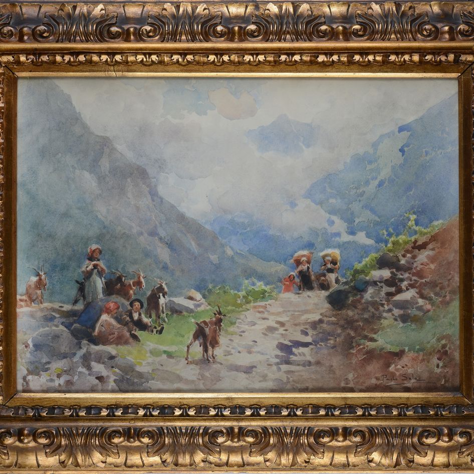 Paolo Sala - Passo Montano con Contadini e Armenti