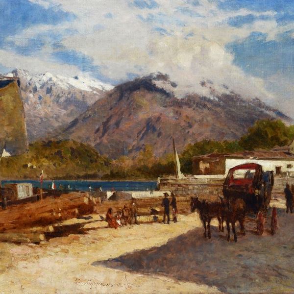 Eugenio Gignous - On the shore of the lake