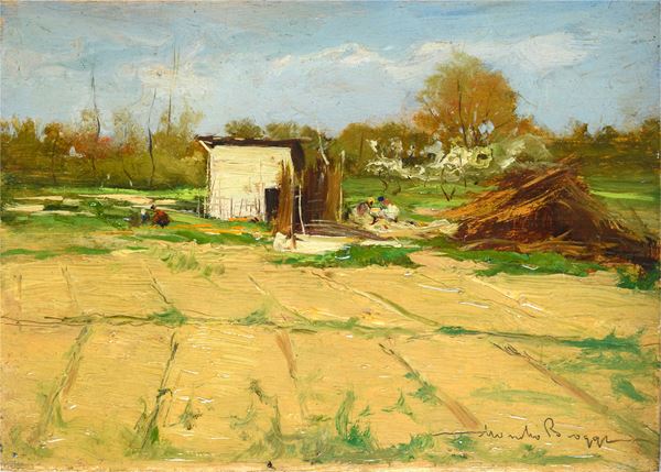 Marcello Broggi - Field with farmhouse