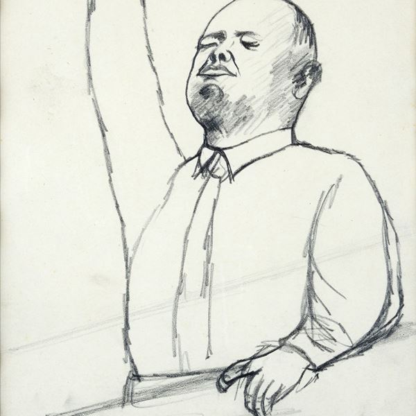 Ottone Rosai - Portrait of the Duce