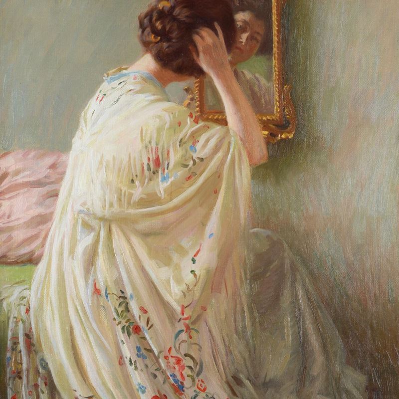 Alberto Micheli - Donna Seduta allo Specchio