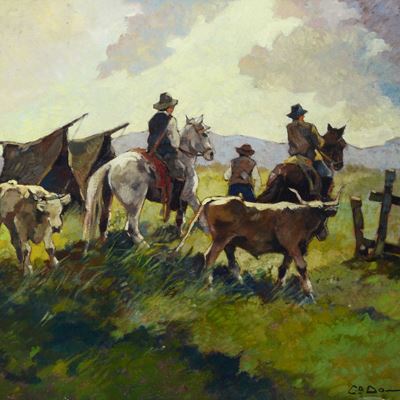 Butteri a Cavallo e Vitelli
