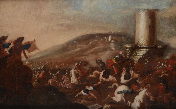Anonimo, XVI sec. - Battaglia contro i Turchi (da Jacques Courtois)
