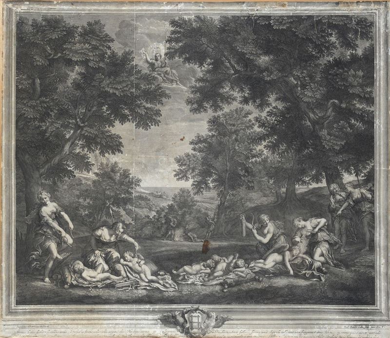Étienne Baudet - Le Ninfe di Diana Spogliano delle Armi gli Amori (da Francesco Albani)
