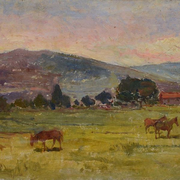 Giovanni Bartolena - Grazing horses
