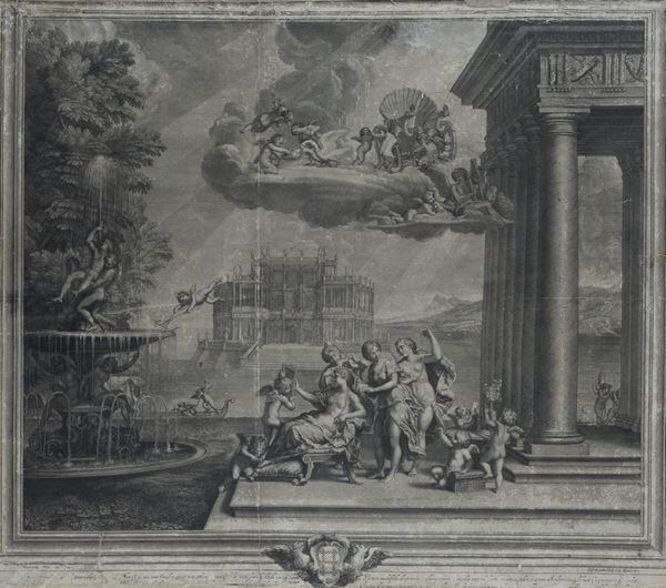 &#201;tienne  Baudet - The dressing table of Venus (by Francesco Albani)